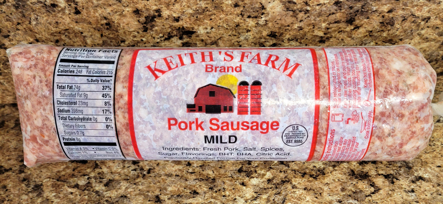 Keith's Farm Country Breakfast Sausage 5-2lb rolls